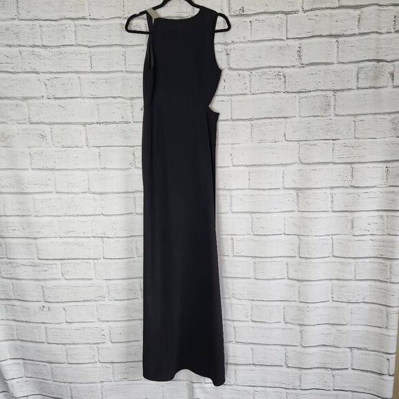 Halston Heritage Womens Black Cutout Maxi Dress Size 4 - Picture 7 of 14